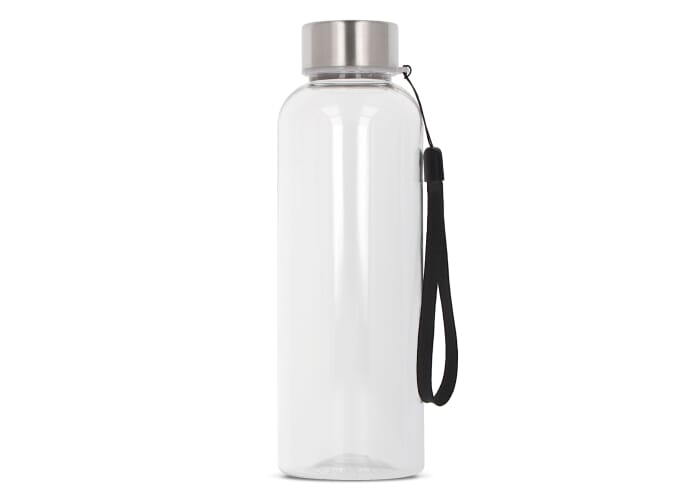 Bouteille d'eau rPET publicitaire 500ml Jude Transparent / Noir